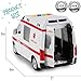 Liberty Imports Ambulance Toy Car with LED Lights & Siren Sound Effects - Friction Powered Wheels Plastic Rescue Vehicle Toy for Kids & Toddlers