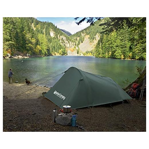 MASTERCANOPY Camping Tent, Waterproof Sun Shelters, Backpacking Tents, Quick Set up for Camping Hiking Outdoor Activities (Forest Green)