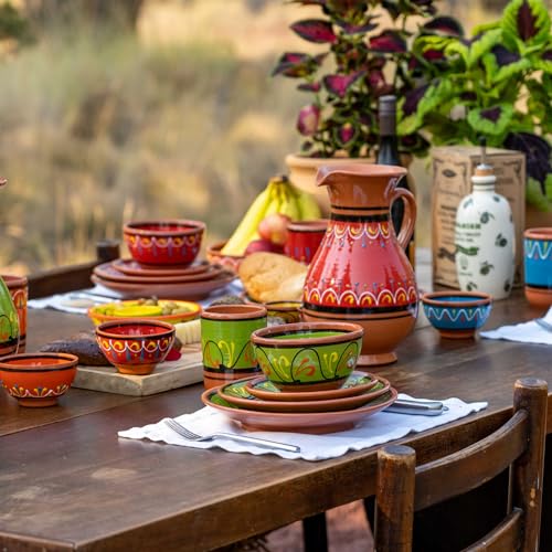 Cactus Canyon Ceramics UNKNOWN Salsa Bowls - Spanish Terracotta Multicolor Decor - Small Serving Bowl (European Size), Festive Dinnerware 5 Piece Set thumb #5