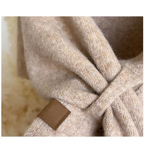 LELEBEAR Official Fleece Company Shawl, Knitted Pashmina Shawl Wraps, Women's Comfortable Sweater Solid Color Scarf3