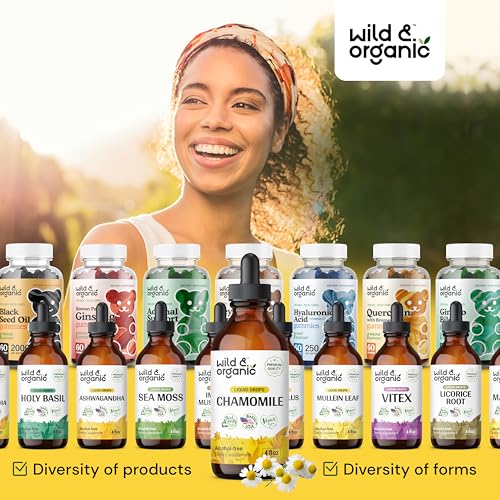 Wild & Organic Chamomile Extract Liquid Drops - Alcohol Free Chamomile Tincture For Relaxation - Two Month Supply - Chamomile Flowers Supplement thumb #7