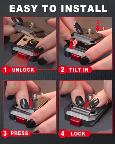 Image of IFOOTAGE Quick Release Kit Q38,Square Arca Swiss 38mm Quick Release Plate, Aluminum Alloy, Compatible SLR,VCR,Mirrorless Cameras,Cell Phone Clips
