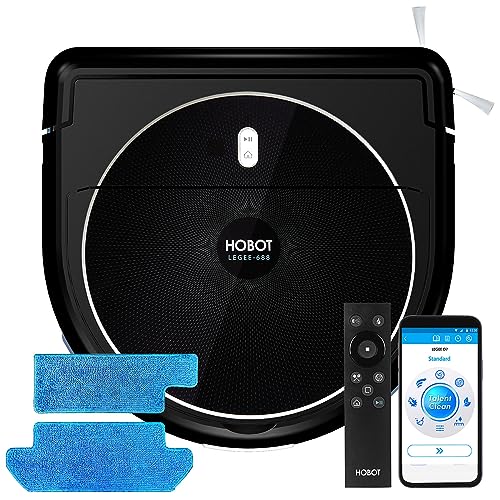 Sichler Haushaltsgeräte Wisch und Saugroboter: HOBOT LEGEE-688 Saug- und Wisch-Roboter, 4-Phasen-Reinigung & App (Saug- & Wischroboter mit App, Putzmaschine, Reinigungsgerät)