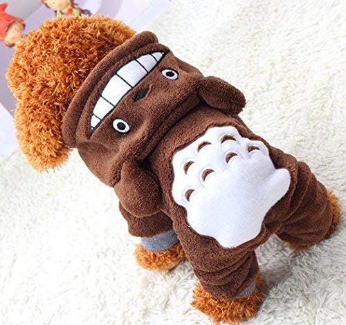 Xiaoyu Puppy Dog Pet Clothes Hoodie Warm Sweater Shirt Puppy Autumn Winter Coat Doggy Fashion Jumpsuit Apparel, Brown, M