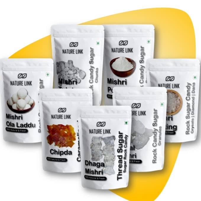 Nature Link Dhaga Mishri | Dora Misri | Thread Rock Sugar Candy (Organic Pure Natural) 400g