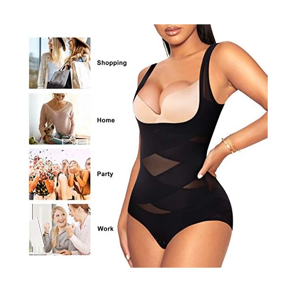 REYEOGO-Shapewear-Bodysuit-for-Women-Tummy-Control-Butt-Lifter-Panty-Hi-Waist-Trainer-Stomach-Body-Shaper-Slimming-Girdles REYEOGO Shapewear Bodysuit for Women Tummy Control Butt Lifter Panty Hi-Waist Trainer Stomach Body Shaper Slimming Girdles Black