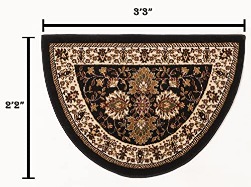 Tapete GAD Hearth Slice 2'2"x3'3" Negro miniatura 3