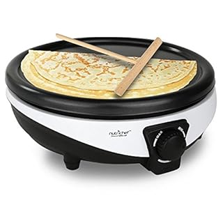 NutriChef Electric Griddle & Crepe Maker - Nonstick 11.8 Inch