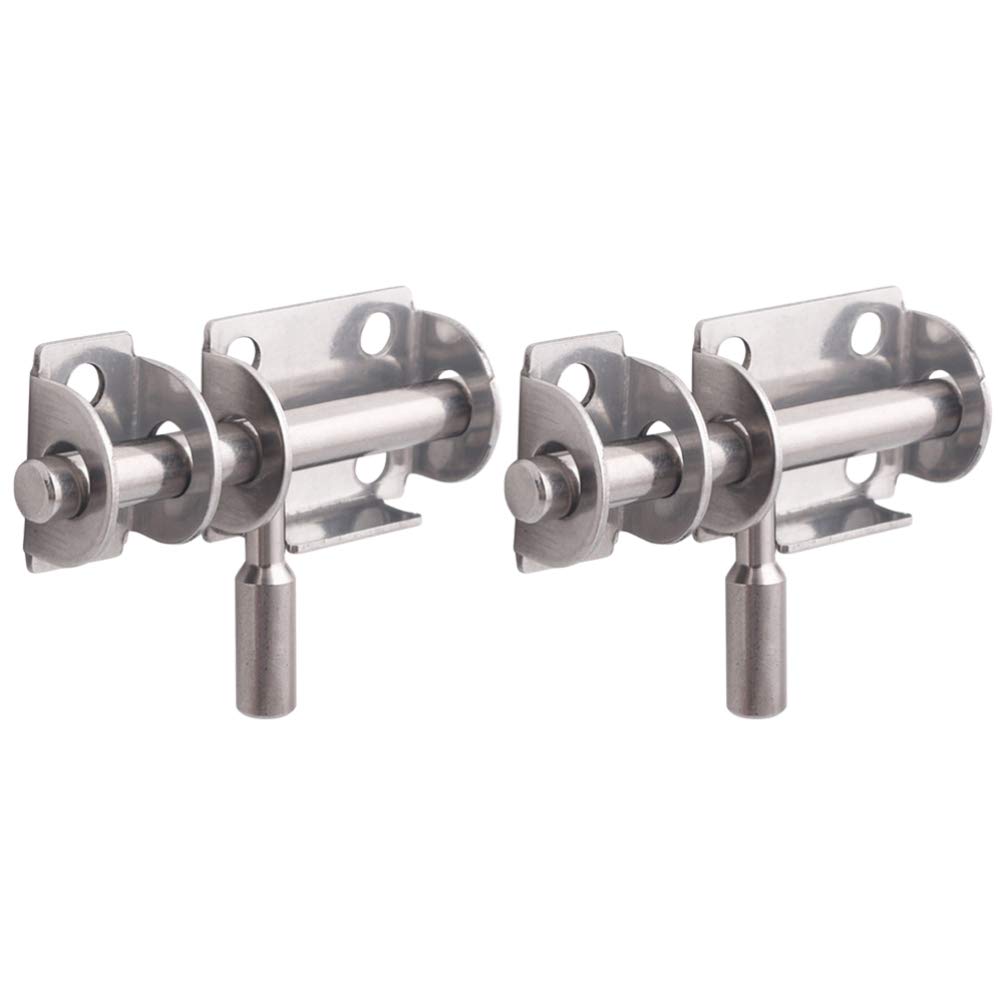 DOITOOL Stainless Steel Door Bolt Set 2 Pcs Door Lock Reinforcer Latch for Home Office