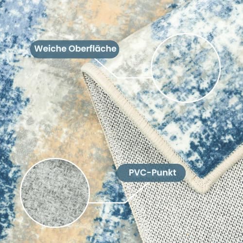 BEIMO Moderner Läufer Teppich 80x150 cm, Waschbar & rutschfest – Ansicht 6