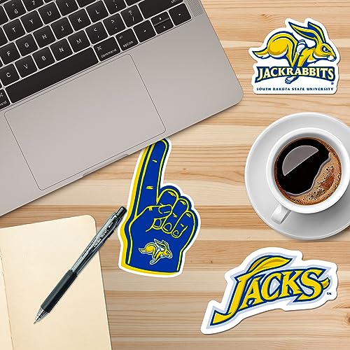 Image of South Dakota State University 9ct Vinyl Large Deluxe Stickers Variety Pack - Laptop, Water Bottle, Scrapbooking, Tablet, Skateboard, Indoor /Outdoor - Set of 9