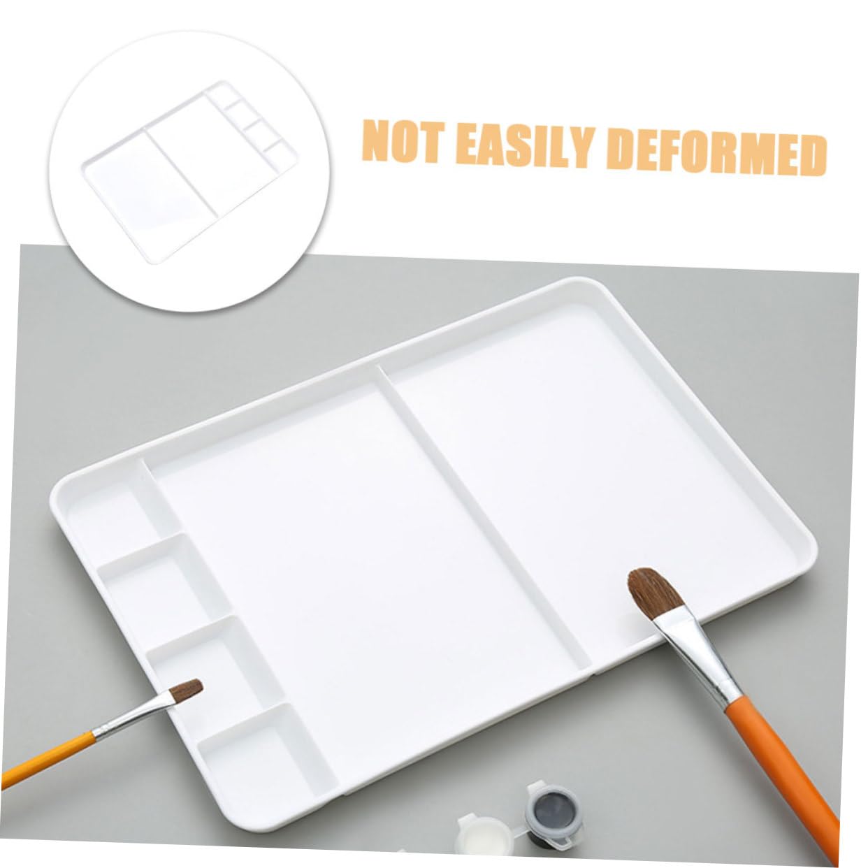 Palette Plastique Multi-Fonction Compartiments pour Peinture Aquarelle et Pastel Plateau Léger et Compact pour Artistes et Bricolage