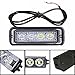 Favson 4 LED Strobe Lights for Trucks Cars Van with High Intensity White&Yellow Emergency Flasher (4pcs)