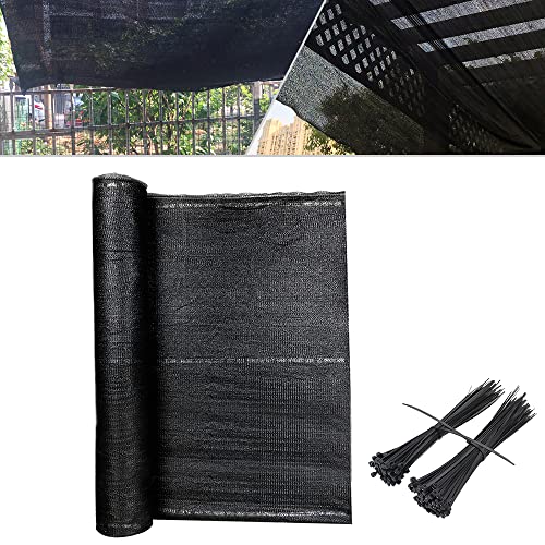 UISEBRT Zaunblende Tennisblende Sichtschutz aus 150 g/m² HDPE Gewebe Netz Schattiernetz Windschutz Sonnenschutz mit Kabelbinder, 1,2 x 10m, Anthrazit