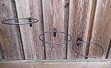 blumentopfhalter obi Wandhalter / Topfhalter 3er Set 3 Wandtopfhalter im Set. Massives Eisen. Mit Ringhalter für Pflanztöpfe. Schwarz lackiert. Tiefe zur Wand jeweils: 26 cm Ringdurchmesser außen jeweils: 18,5 cm Ringdurchmesser innen jeweils: 17,5 cm