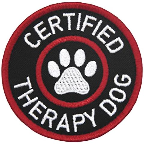 TailWag Planet Certified Therapy Dog Service Dog Morale Tactical Patch Embroidered Vest/Harnesses Badge Fastener Hook & Loop Emblem Cover