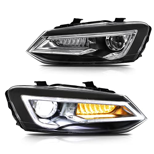 🚗【Modalità di illuminazione】Doppio raggio: abbagliante / anabbagliante (D2H / D2S NON incluso), DRL: LED, indicatore di direzione: giallo con sequenziale. Incluso lato guida e lato passeggero.