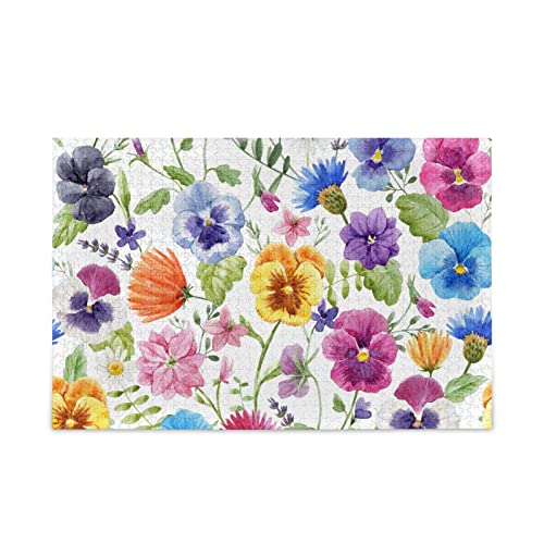 Pansy Flowers 500 Piece Jigsaw Puzzle
