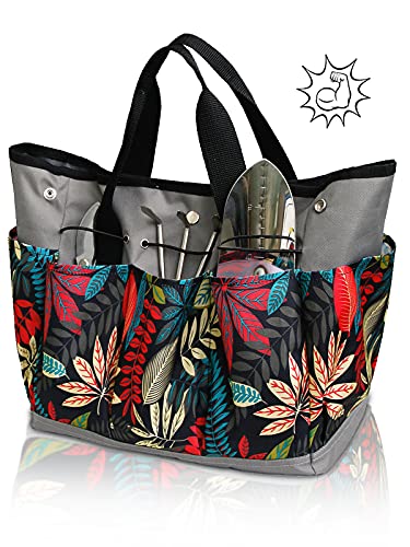 Garden Tools Tote Bag for Women - Gardening Organizer with Deep Pockets for Gardener Regular Size Tools, Heavy Duty Waterproof Oxford Cloth, Excellent Gift for Family & Friends 1 Pcs