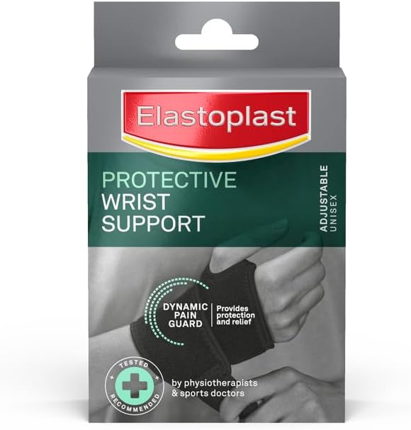 Elastoplast Protective Adjustable Wrist Support (1 Wrist Sleeve), Supportive Wrist Brace for Carpal Tunnel, Tendonitis, Sprains, Strains, Arthritis and Weak/Injured Wrists