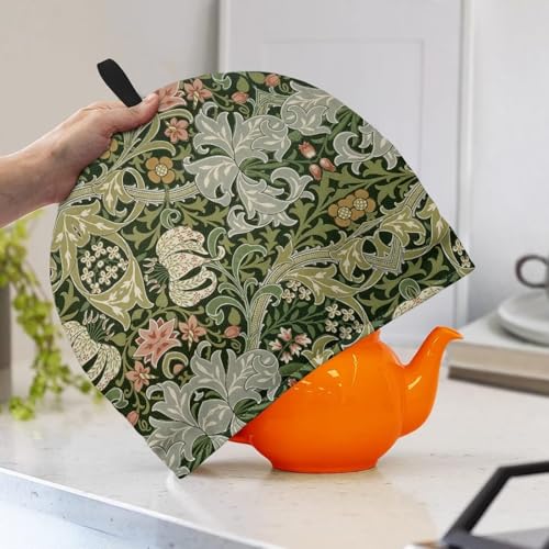 Image of Tea Cozy William Morris Art Print Creative Insulated Tea Cosy Extra Thick Home Kitchen Decoration Creative Gifts Dust Teapot Cover Kitchen Accessories for Travel