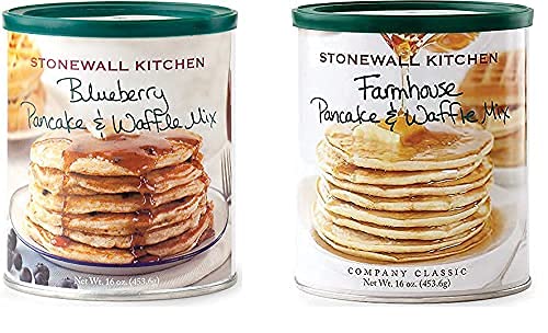 Stonewall KitchenFarmhouse and Blueberry Pancake Mix Set - Includes 16 oz Farmhouse Pancake Mix and 16 oz Blueberry Pancake Mix