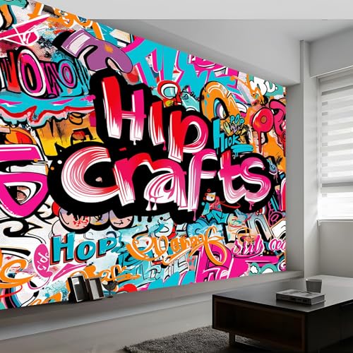 Papier peint mural hip-hop grand format pour relooker un mur de salon