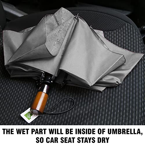 Image of Automatic Open Close Compact Travel Umbrella with Wind Vent Umbrella big size Lightweight Windproof Folding for men Women