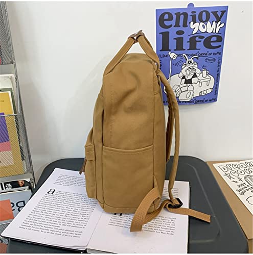 Mochilas Feminina Estilo Casual Leve Lona Escolar Bolsa Faculdade Viagem Moda Simple (Preto)
