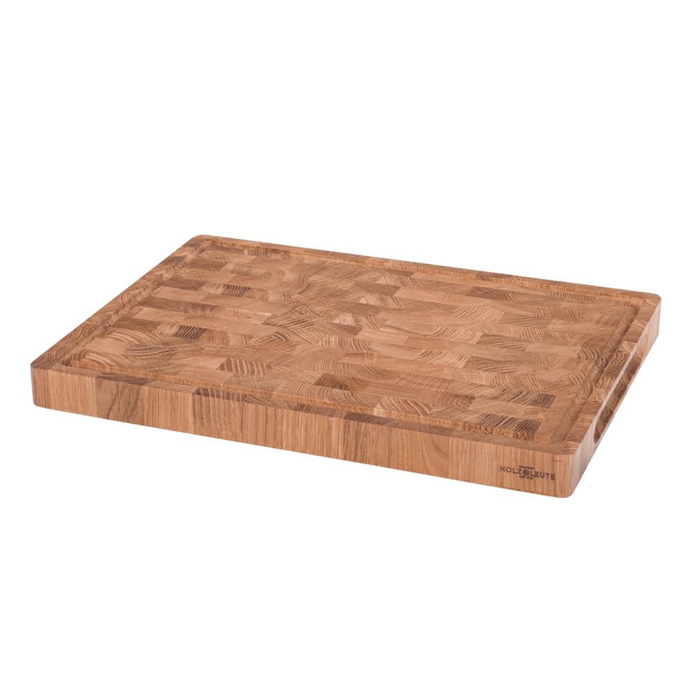 Stirnholz Schneidebrett Eiche Holz 40 x 30 x 3 cm | Holz-Leute