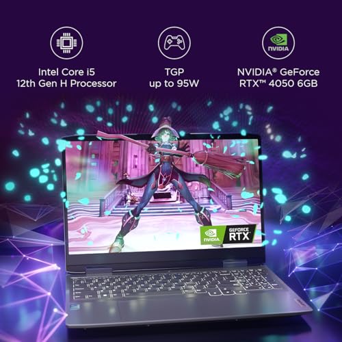 Image of Lenovo LOQ Intel Core i5-12450H 15.6 inch (39.6cm) FHD IPS 144Hz 350Nits Gaming Laptop (16GB /512GB SSD /Win 11 /NVIDIA RTX 4050 6GB Graphics /Office 2021 /3 Month Game Pass /Storm Grey /2.4Kg), 82XV00F6IN