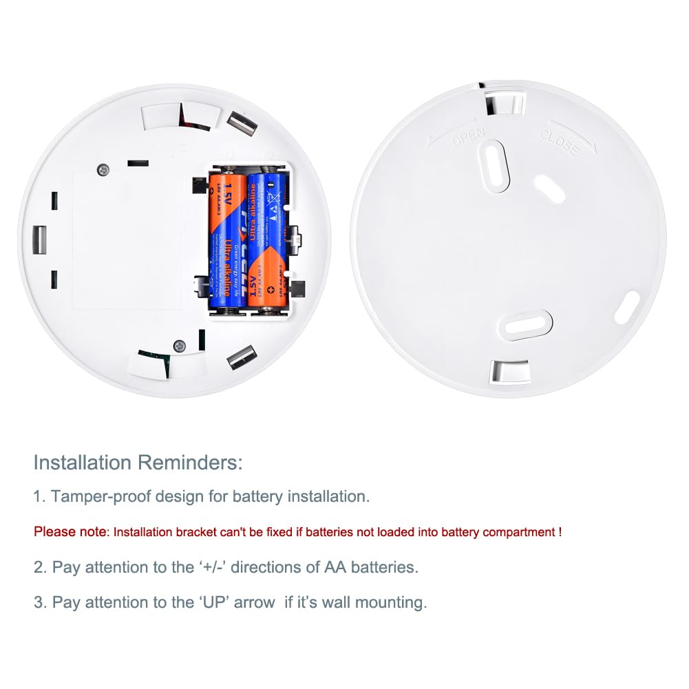 Alarma detectora de monóxido de Carbono, Sensor con Vida útil de 10 años, Monitor Detector de CO con botón de Prueba y Pantalla LCD, Alarma de CO alimentada por batería para el hogar, RV