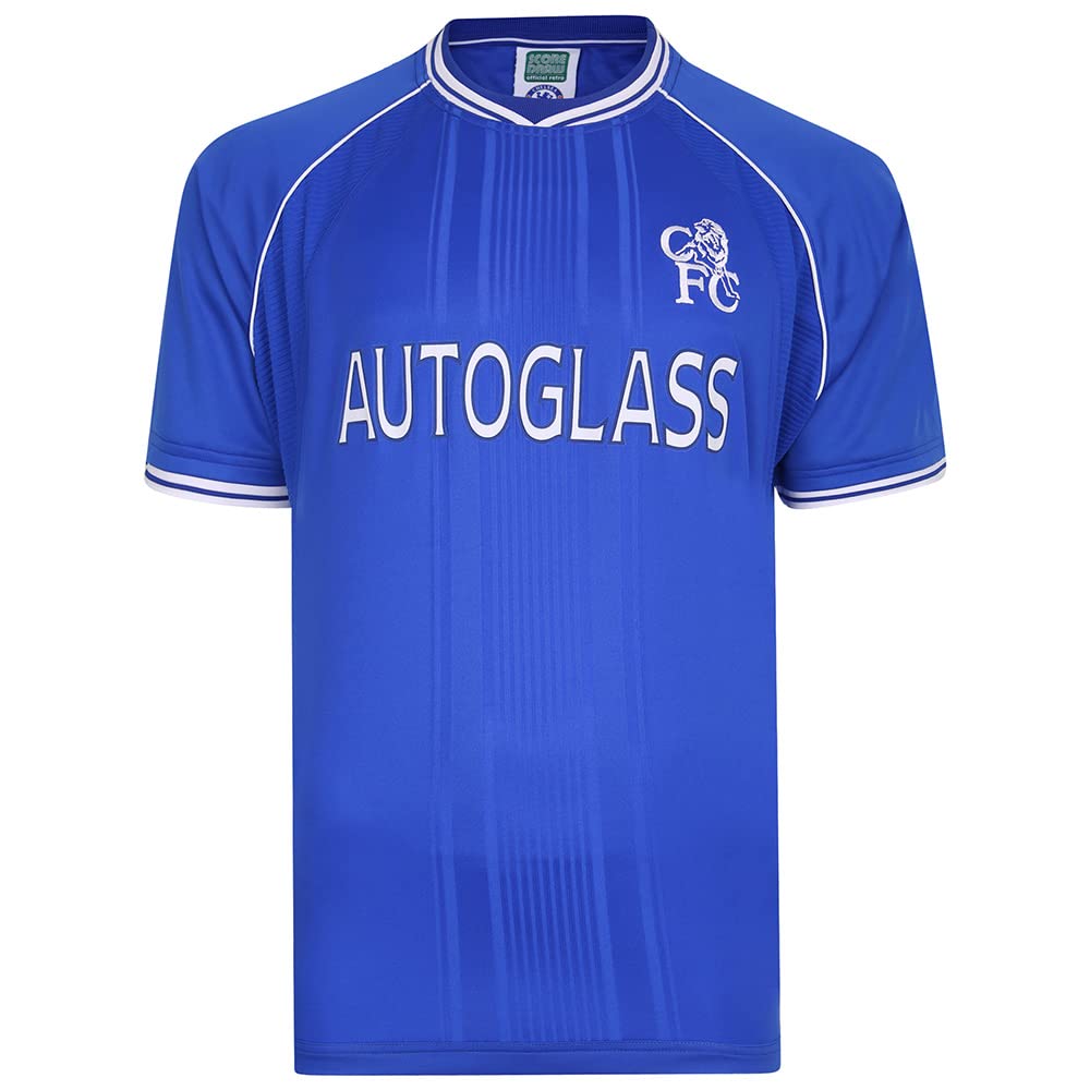 Score Draw Chelsea 2000 Retro Football Shirt Blue XXX-Large Polyester