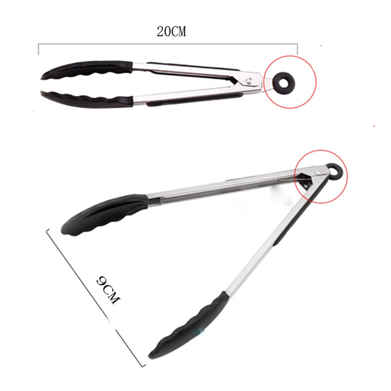 Casa e Cucina 1-3PCS Pennello for Grasso in Silicone Nero Set di pinze for Barbecue Cucchiai da Cucina Spatola(1pc BBQ Brush)