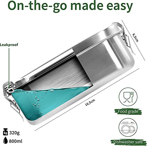 Bambaw Scatola Metallo 800 ml in Acciaio | Eco