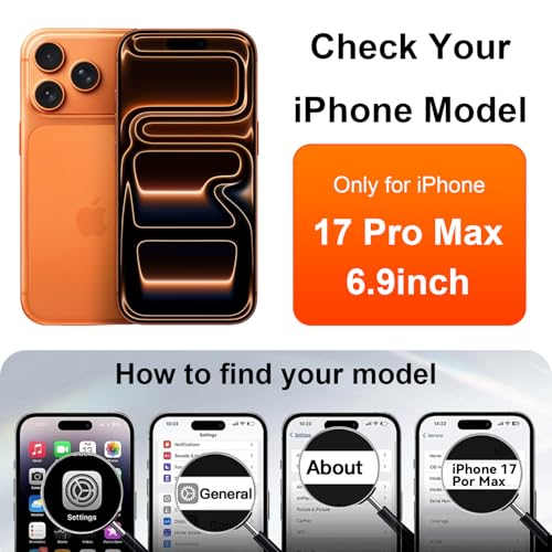 Image of OneFish for iPhone 17 Pro Max Screen Protector 6.9 inch HD Clear Tempered Glass Full Coverage, 9H Hardness Scratch Resistant, Easy Installation, 2 Pack