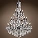 Heritage 24 Lt 36" Deep Iron Chandelier w/Swarovski/European Crystal & Led Bulb