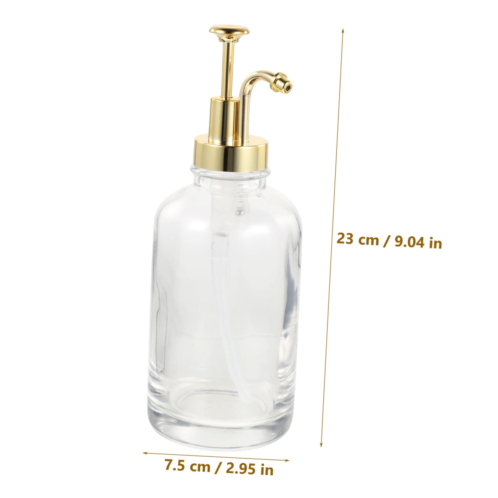 Mipcase Dispenser per Sciroppo in Vetro e Legno Oro, Bottiglia