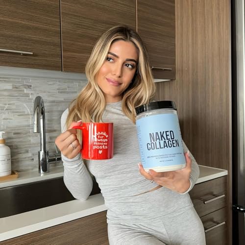Image of NAKED Chocolate Collagen Advanced - Peptides Protein Powder, Hyaluronic Acid, Vitamin C, Pasture-Raised, Grass-Fed Hydrolyzed Collagen Supplement, Paleo Friendly, Non-GMO, Keto, Gluten Free, 1.3LB