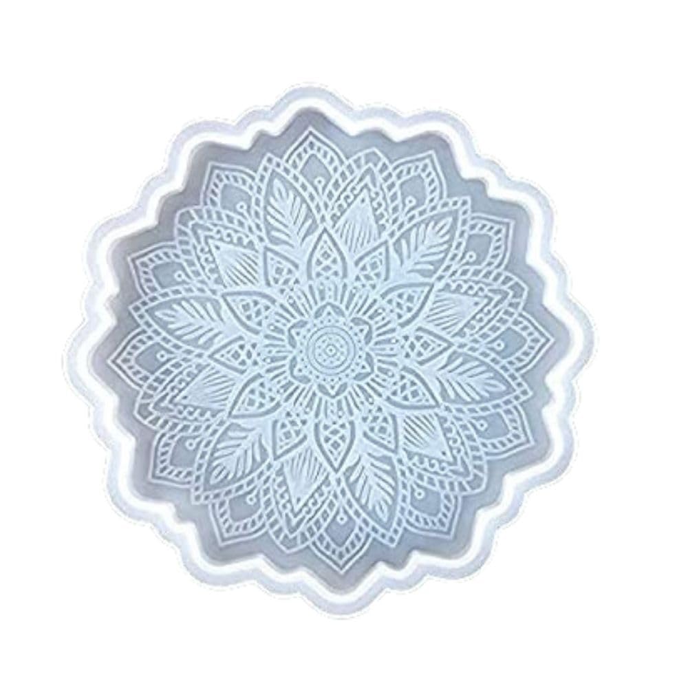 SNOOGG 8 Inch Mandala Pack of 1 Mold for Silicone Epoxy Resin Casting Craft Jewelry Making Tools, Jewelry Plate Dish Casting Mold for Crafts Supplies-image-38