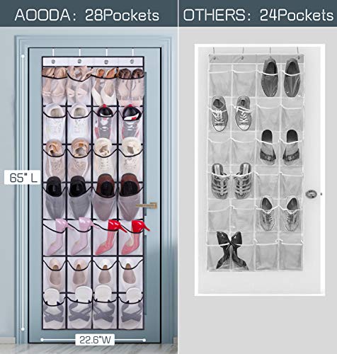 AOODA-28-Large-Mesh-Pockets-Over-The-Door-Shoe-Rack-Hanging-Shoe-Organizer-for-Closet-Hanging-Shoe-Rack-Holder-Hanger-White
