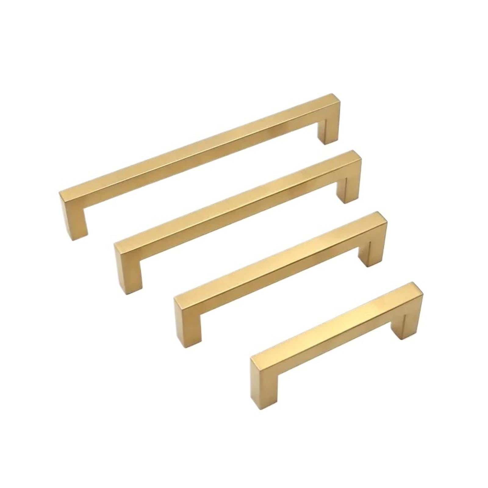 IKLAAQETBXPS 1PCS Stainless Steel Square Cabinet Pull Simple Furniture Knobs Kitchen Cupboard Wardrobe Drawer Door Hardware(Gold-C224)
