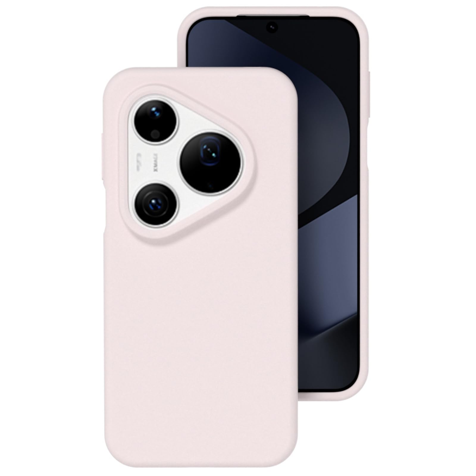 Téléphones étui Huawei Pura 90 mince silicone liquide antichoc rose