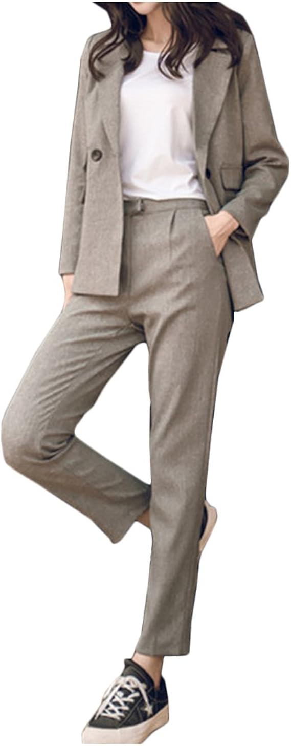 Amazon コージーエージ Cozyage スーツ セットアップ 2点セット パンツスーツ レディース おしゃれ テーラードジャケット パンツ 入学式 ビジネス フォーマル セレモニー 通勤 卒業式 大きいサイズ パンツスーツ 通販
