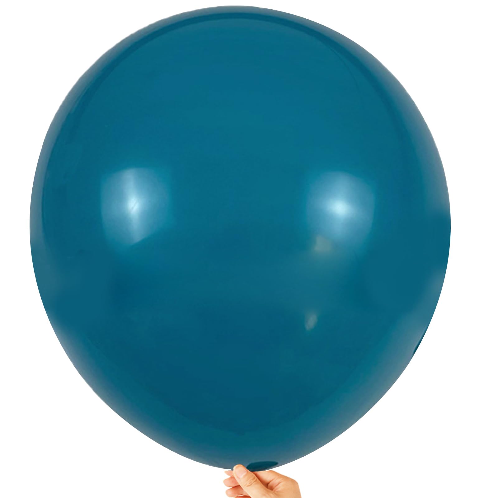 KALOR 18 inch Peacock Blue Balloons, 10pcs Thick Latex Round Helium Balloons for Birthday Family Party Wedding Party Baby Shower Decoration Supplies