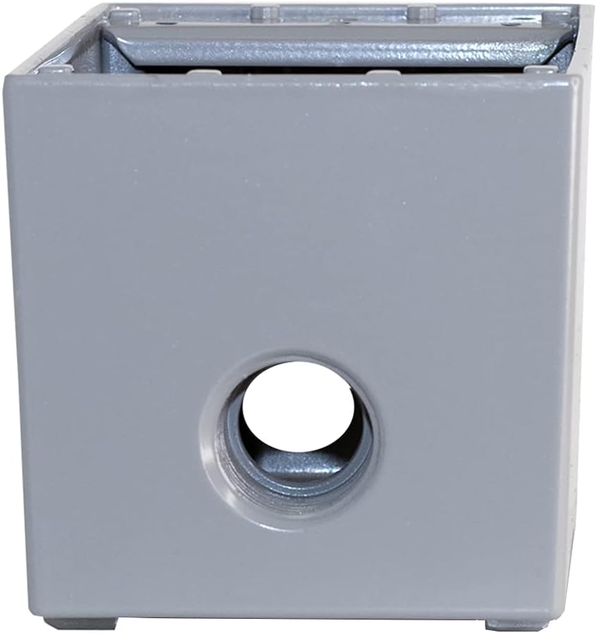 Sigma Engineered Solutions Weatherproof 14255 1/2-Inch 3 Hole 1-Gang Deep Box, Gray