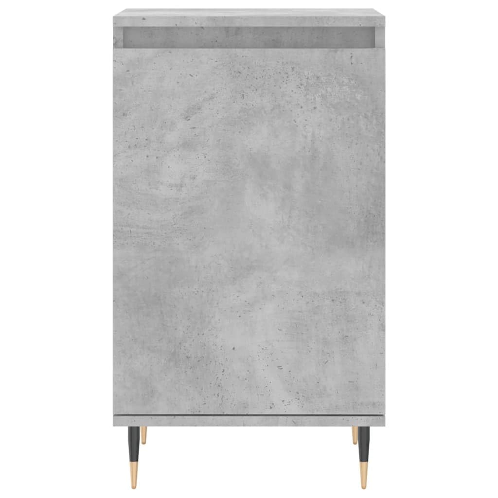 Madera de ingeniería resistente a la humedad con 2 compartimentos estilo | Aparadores 2 uds madera ingeniería gris hormigón 40x35x70 cm armario almacenaje con puerta y patas metal moderno