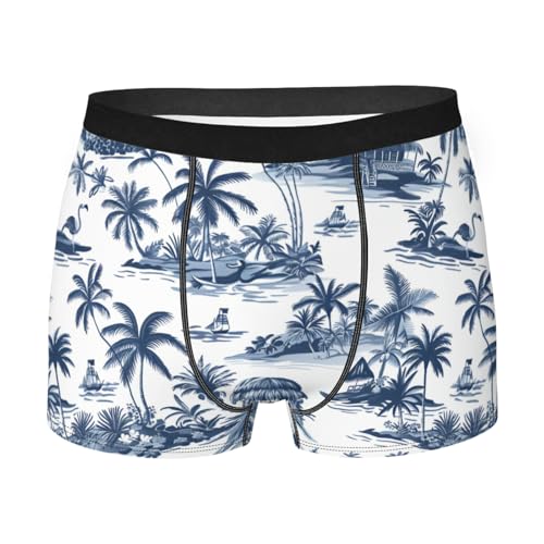 Men's Underwear Vintage Hawaiian Scene Boxer Briefs Breathable Comfortable