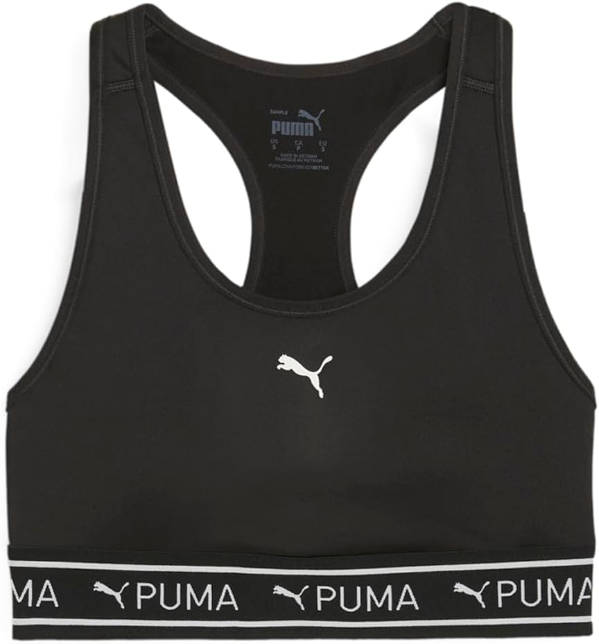 PUMA Womens 4Keeps Elastic Sports Bra Casual Casual - Black