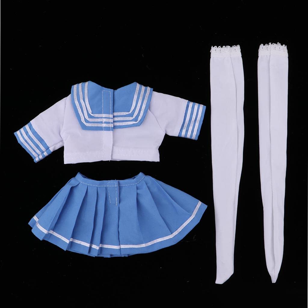 Gralara BJD Puppenkleidung Set Schuluniformen Puppenbekleidung Zubehör Handgenäht für Anziehdoll Sammlerbedarf Geschenk Spiel